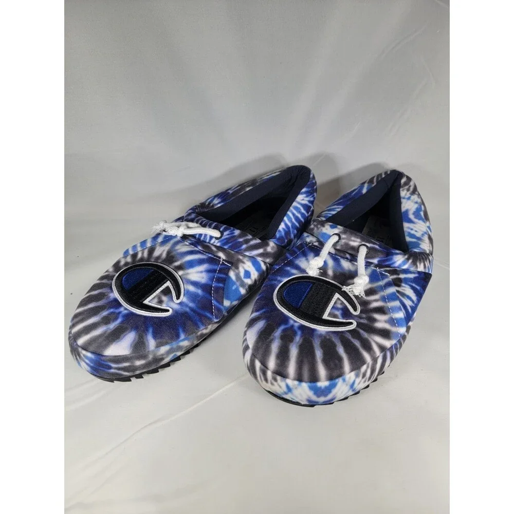 Champion University Slippers Tie Dye Navy CP101332M Men's 11 US Slip On Comfort